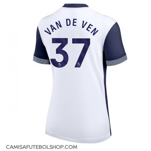 Camisa de time de futebol Tottenham Hotspur Micky van de Ven #37 Replicas 1º Equipamento Feminina 2024-25 Manga Curta